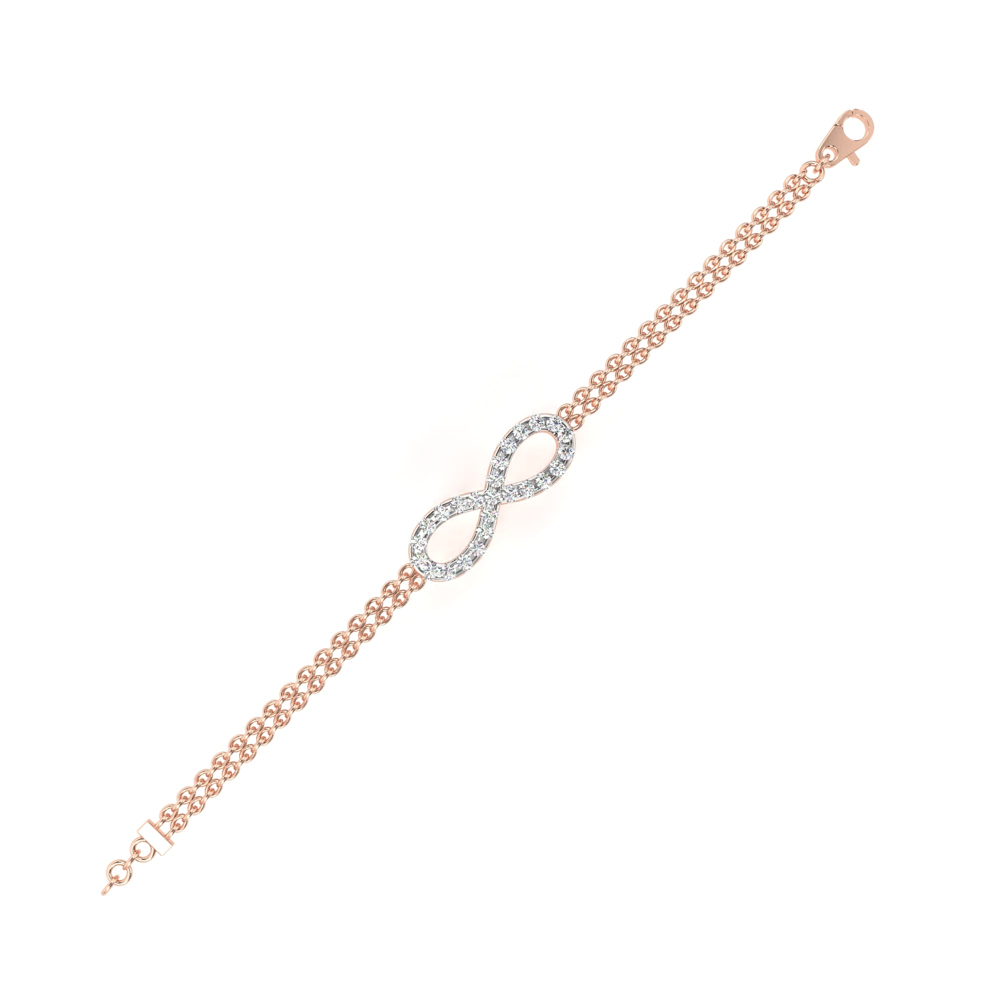 Solitairekart 0.39ct Round Cut Natural Diamond Bracelet-HI Color. VS-SI Clarity